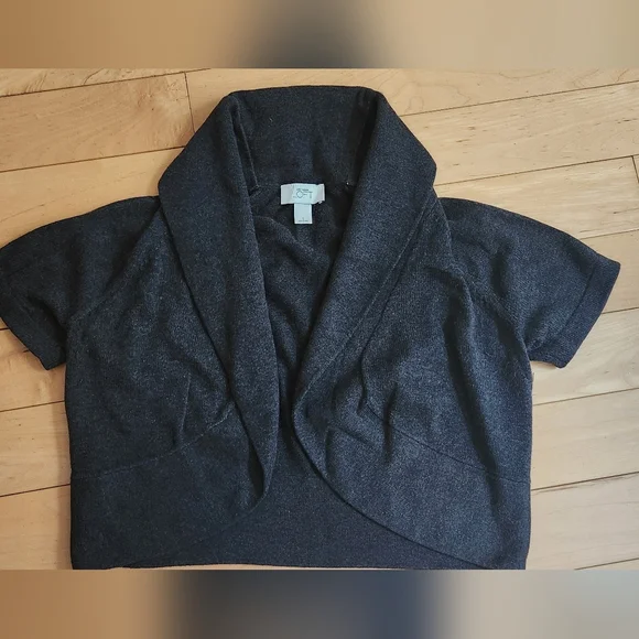 LOFT cropped open front short sleeve bolero/ shrug in size S - Picture 7 of 7